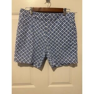 Tommy Hilfiger Shorts Women's Navy White‎ Floral Pockets Cotton Size 8